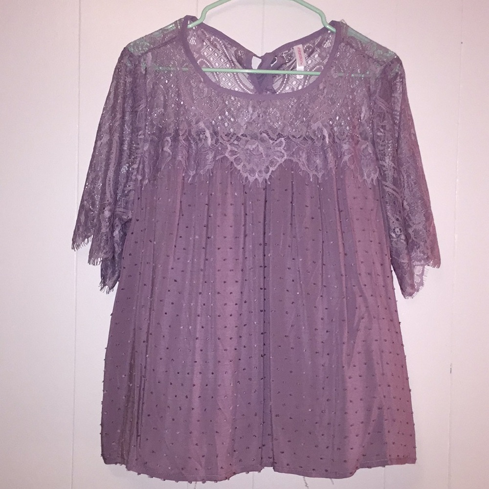 Purple Lace Top